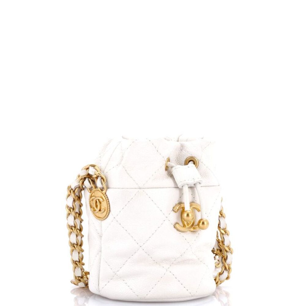 Chanel Twist Your Buttons Drawstring Bucket Bag Q… - image 2